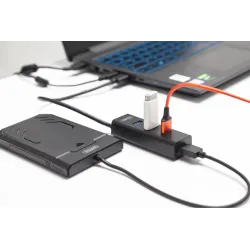 Hub USB Unitek Y-3089 4xUSB 3.0 czarny | PartsPC.pl