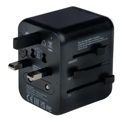 Adapter podróżny Verbatim UTA-01 globalny 2xUSB 12W | PartsPC.pl