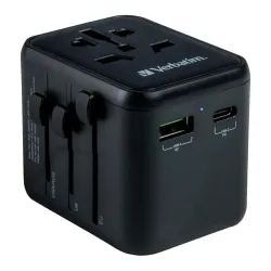 Adapter podróżny Verbatim UTA-02 globalny 1xUSB-C PD | PartsPC.pl