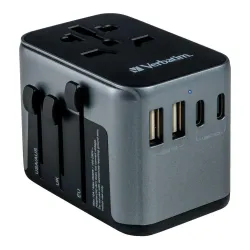 Adapter podróżny Verbatim UTA-03 globalny 1xUSB-C PD 30W | PartsPC.pl
