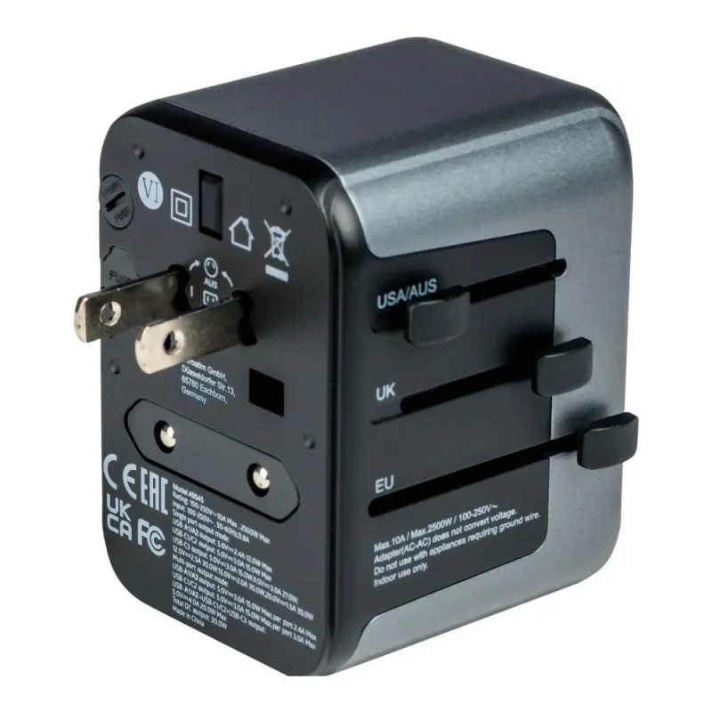 Adapter podróżny Verbatim UTA-03 globalny 1xUSB-C PD 30W | PartsPC.pl