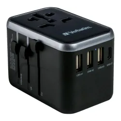 Adapter podróżny Verbatim UTA-04 globalny 1xUSB-C PD 61W | PartsPC.pl