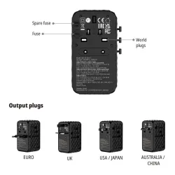 Adapter podróżny Verbatim Charge 'n' Travel GaN III | PartsPC.pl