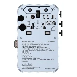 Adapter podróżny Verbatim Charge 'n' Travel GaN III | PartsPC.pl