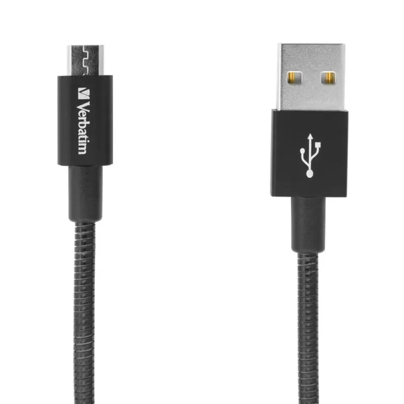 Kabel Verbatim micro USB-B(M) - USB-A(M) 1m czarny | PartsPC.pl
