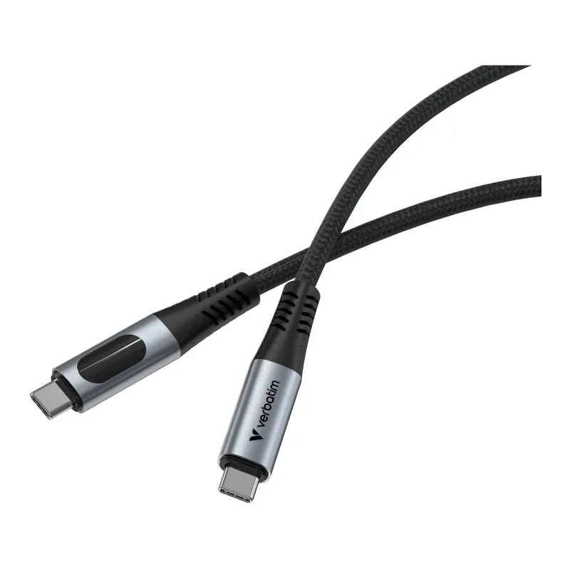 Kabel Verbatim USB-C(M) - USB-C(M) z wyświetlaczem, | PartsPC.pl