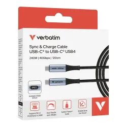 Kabel Verbatim USB-C(M) - USB-C(M) z wyświetlaczem, | PartsPC.pl