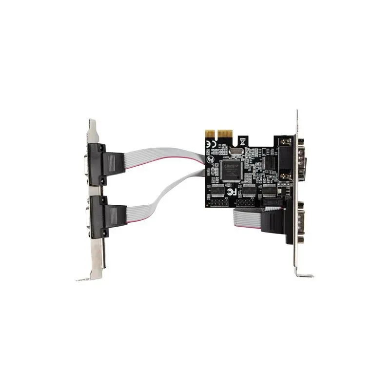 Karta Lanberg PCI Express - COM 9Pin x4 + śledzie low | PartsPC.pl