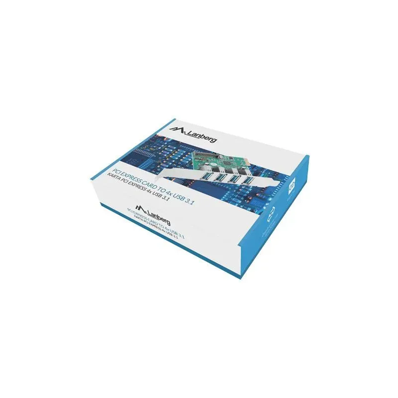 Karta Lanberg PCI Express - USB 3.1 Gen1 4-port + śledź | PartsPC.pl