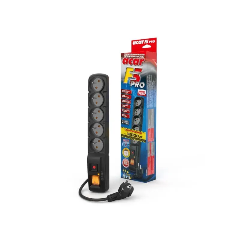 Listwa przeciwprzepięciowa Acar F5 PRO 1,5m | PartsPC.pl
