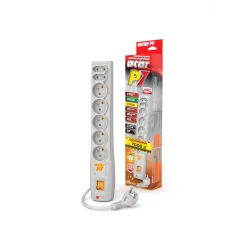 Listwa przeciwprzepięciowa Acar P7 1,5m 7 gniazd automat | PartsPC.pl