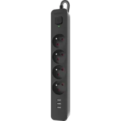 Listwa zasilająca Defender SFS 135 5 m, 4 gniazda, 3x USB | PartsPC.pl