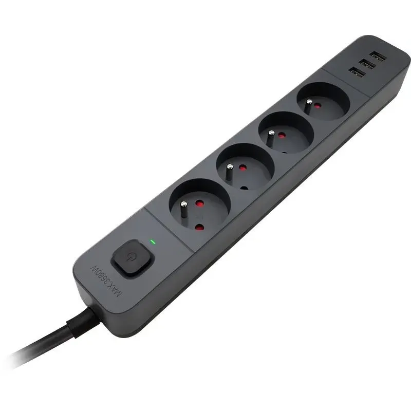 Listwa zasilająca Defender SFS 135 5 m, 4 gniazda, 3x USB | PartsPC.pl