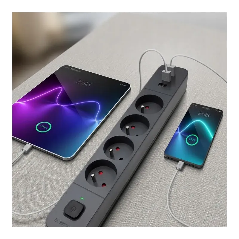 Listwa zasilająca Defender SFS 135 5 m, 4 gniazda, 3x USB | PartsPC.pl