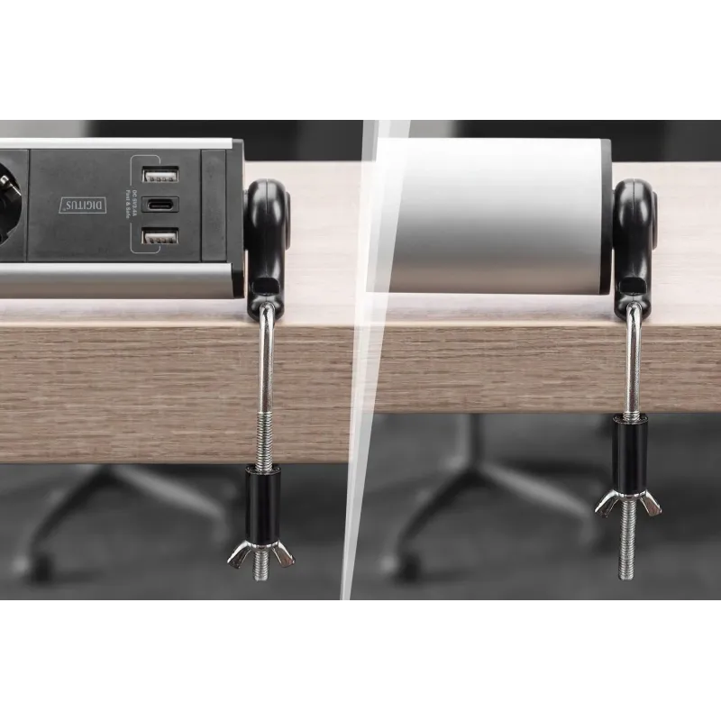 Listwa zasilająca DIGITUS biurowa 45° 6 gniazdowa | PartsPC.pl