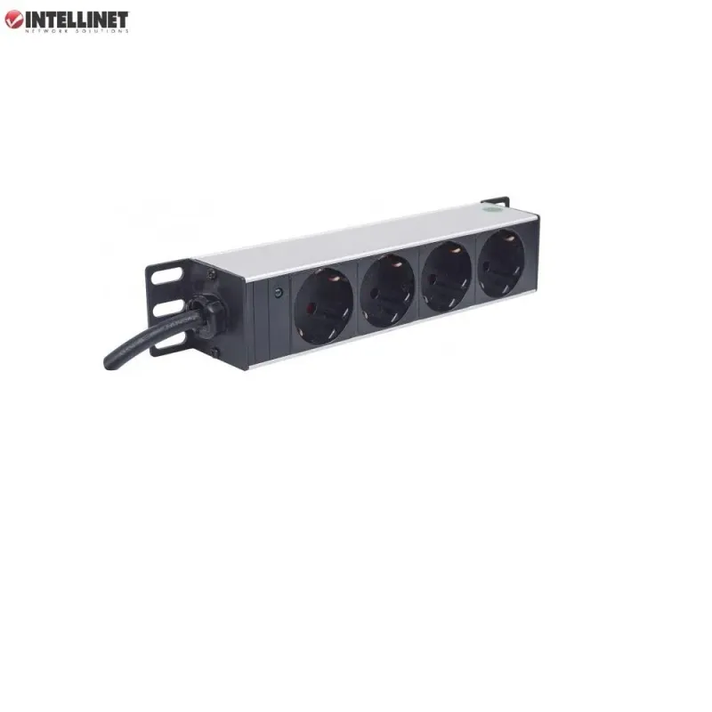 Listwa zasilająca Intellinet Rackowa 10" 1U, 4 gniazda | PartsPC.pl
