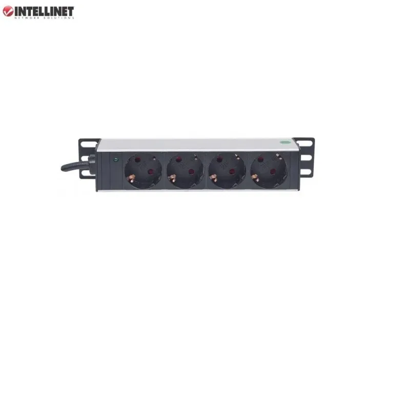Listwa zasilająca Intellinet Rackowa 10" 1U, 4 gniazda | PartsPC.pl