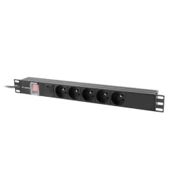 Listwa zasilająca Lanberg Rack PDU 19" 1U 16A 5x 230V PL | PartsPC.pl