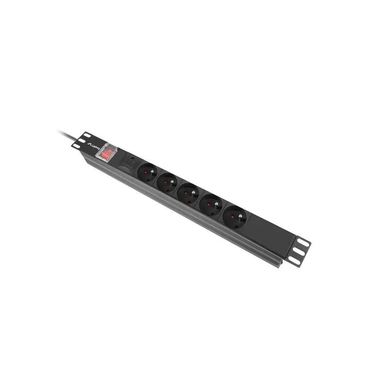 Listwa zasilająca Lanberg Rack PDU 19" 1U 16A 5x 230V PL | PartsPC.pl