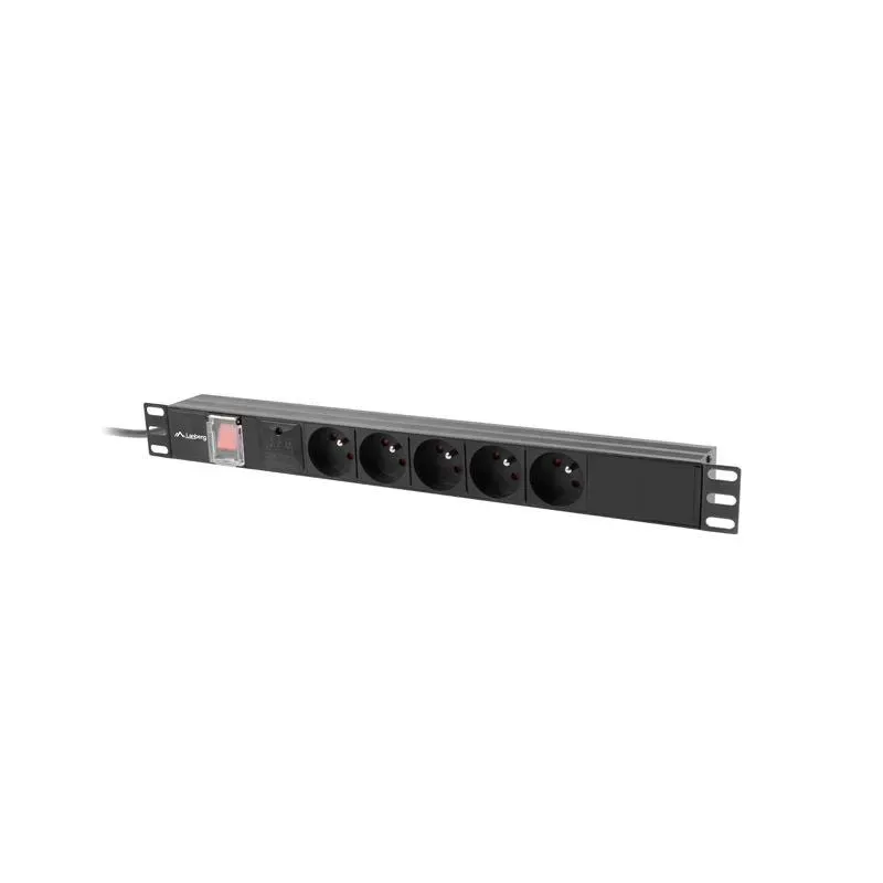 Listwa zasilająca Lanberg Rack PDU 19" 1U 16A 5x 230V PL | PartsPC.pl