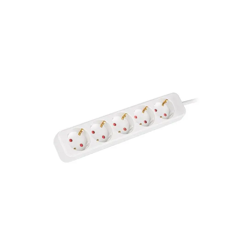 Listwa przedłużacz Lanberg 3m biała 5x 230V Schuko, | PartsPC.pl