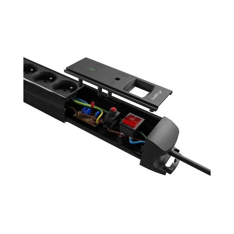 Listwa zasilająca Lanberg SP1 3m 5x 230V Schuko czarna | PartsPC.pl