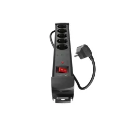 Listwa zasilająca Lanberg SP1 5m 5x 230V Schuko czarna | PartsPC.pl