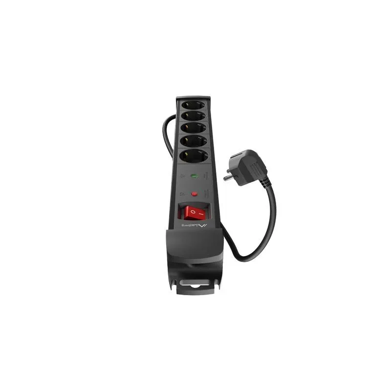 Listwa zasilająca Lanberg SP1 5m 5x 230V Schuko czarna | PartsPC.pl