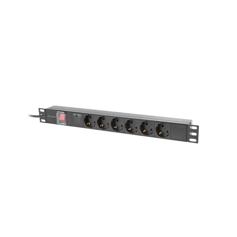 Listwa zasilająca Lanberg Rack PDU 19"1U 16A 6x 230V... | PartsPC.pl