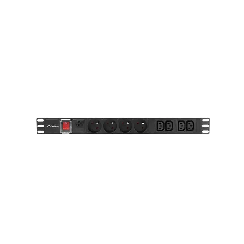 Listwa zasilająca Lanberg do RACK 1U 16A PDU 4x PL + 4x | PartsPC.pl
