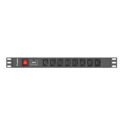 Listwa zasilająca Lanberg do RACK 1U 16A PDU 19" 8x IEC | PartsPC.pl