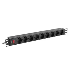 Listwa zasilająca Lanberg do RACK 1U 16A PDU 9x Schuko | PartsPC.pl