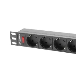 Listwa zasilająca Lanberg do RACK 1U 16A PDU 9x Schuko | PartsPC.pl