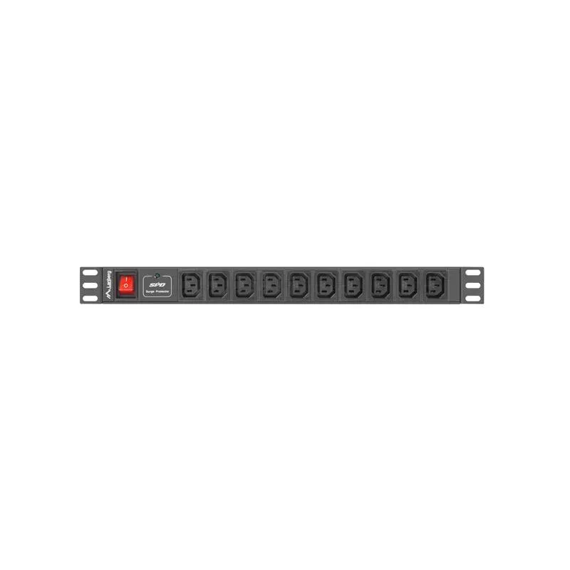 Listwa zasilająca Lanberg do RACK 1U 10A PDU 10x IEC C13 | PartsPC.pl