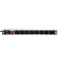 Listwa zasilająca PDU Netrack 19'' 1U, 230V/16A, 8xE, ALU | PartsPC.pl