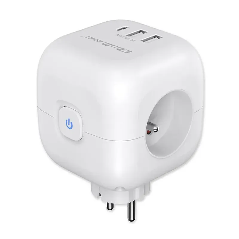 Kostka zasilająca Qoltec przedłużacz 6w1 z podświetlanym | PartsPC.pl