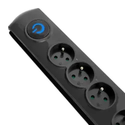 Listwa zasilająca antyprzepięciowa Qoltec | 4 gniazda | | PartsPC.pl