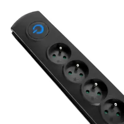Listwa zasilająca antyprzepięciowa Qoltec 6 gniazd | 3m | PartsPC.pl