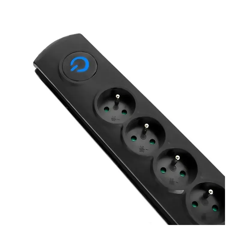 Listwa zasilająca antyprzepięciowa Qoltec 6 gniazd | 3m | PartsPC.pl