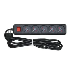 Listwa przeciwprzepięciowa VAKOSS 52-530LK 5 gniazd, 3m, | PartsPC.pl