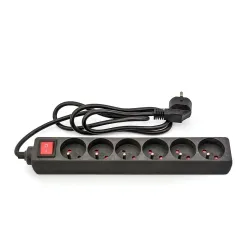 Listwa przeciwprzepięciowa VAKOSS 52-611SK 6 gniazd, | PartsPC.pl