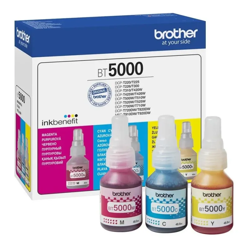 Zestaw tuszy Brother BT5000CLVAL C/M/Y | PartsPC.pl