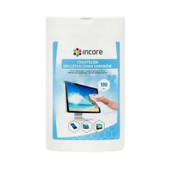 Chusteczki nawilżone do ekranów INCORE 100 szt. tuba mała | PartsPC.pl