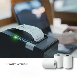 Rolka termiczna Qoltec 57 x 20 | 55g/m2 | 10szt. | BPA | PartsPC.pl