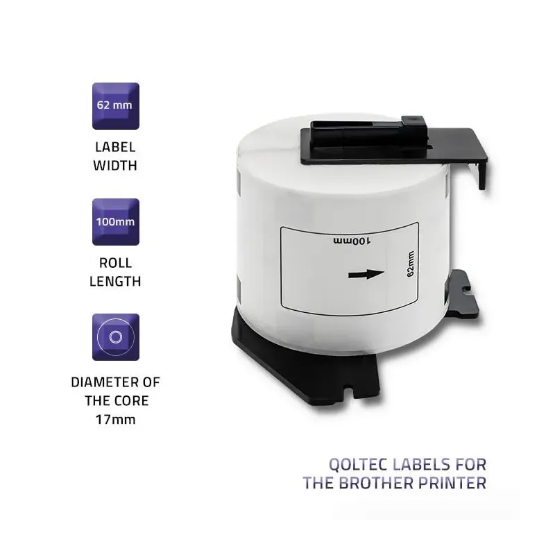 Taśma Qoltec do BROTHER DK-11202 | 62mm x 100mm | 300 | PartsPC.pl