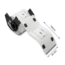 Taśma Qoltec do BROTHER DK-11202 | 62mm x 100mm | 300 | PartsPC.pl
