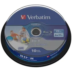 Płyty BD-R Verbatim 25 GB Printable SL Datalife Cake 10 | PartsPC.pl