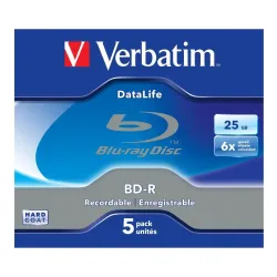 Płyty BD-R Verbatim Datalife 25GB 6x (Jewel Case 5) | PartsPC.pl
