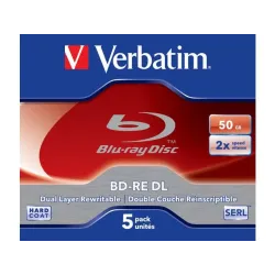 Płyty BD-RE DL Verbatim 2x 50GB (Jewel Case 5) Blu-Ray | PartsPC.pl
