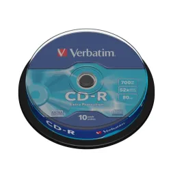 Płyty CD-R Verbatim 52x 700MB Extra Protection (Cake 10) | PartsPC.pl